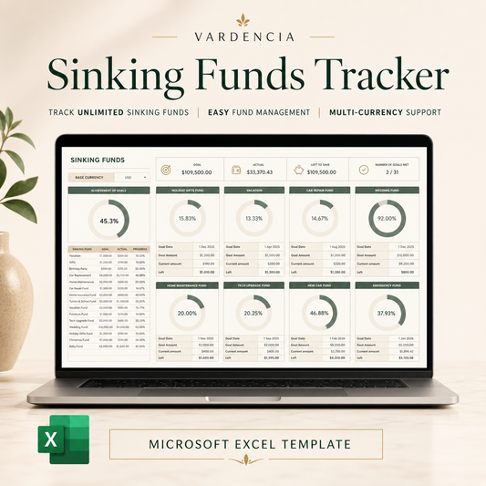 Sinking Funds Tracker for Excel